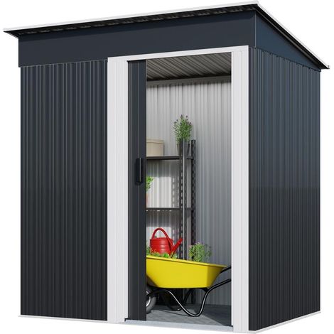 Bc-elec - 5662-0504 Rifugio giardino Casetta da giardino in metallo in acciaio galvanizzato 162 x 86 x 181cm