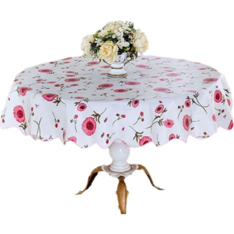 Nappe ronde imprimée en tissu imperméable, style campagnard moderne, décoration (1/5)