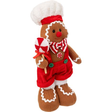Déco de Noël Bonhomme Pain d'épice H 36 cm - Feeric Christmas