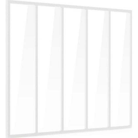 Aluminium-Indoor-Glasdach - 5 Glasscheiben - Weiß - 173 x 123 cm