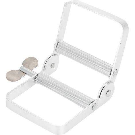 Tube presse-crème en aluminium, support de tube dentifrice, distributeur manuel pour salle de bain, noir, lot de 1. (1/5)