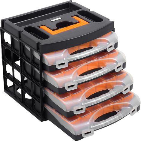 ALUTEC Sortimentskoffer Kleinteilekoffer mit 4x Sortimentskästen Profi 300 (1/5)