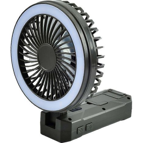 Ventilateur de table multifonctionnel à LED avec batterie intégrée de 4000 mAh, 20 W, puissant ventilateur, télécommande et lampe d'ambiance (1/5)