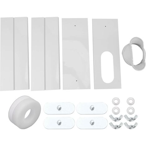 Kit Ventilation Fenêtre Climatiseur PVC 4 Plaques – Installation Facile Accessoire Universel Réglable pour 140cm, Isolation Thermique