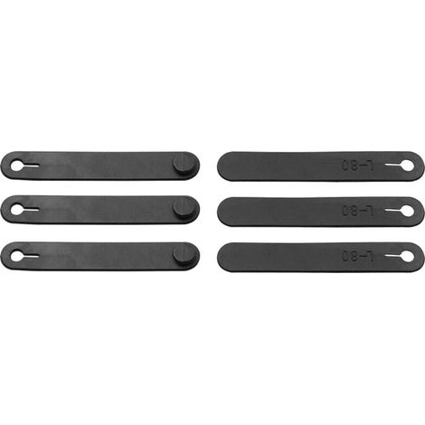 KZQ Confezione da 10 fascette stringicavo elastiche in gomma nera per auto, moto, ufficio, universali, organizer per fascette stringicavo. (1/4)