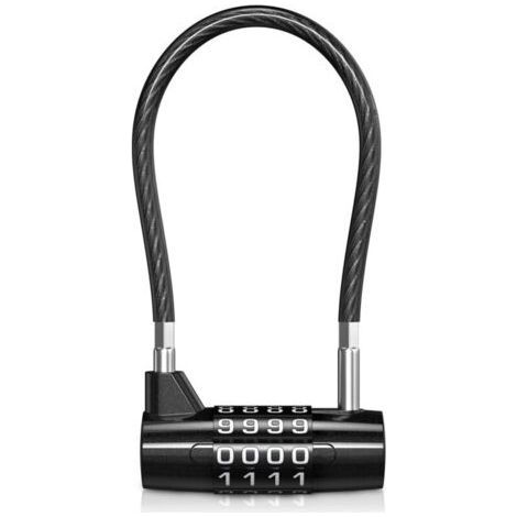 4-Digit Outdoor Combination Padlock, Waterproof and Resettable with Code for School, Employee, Gym and Sports Lockers (1/5)