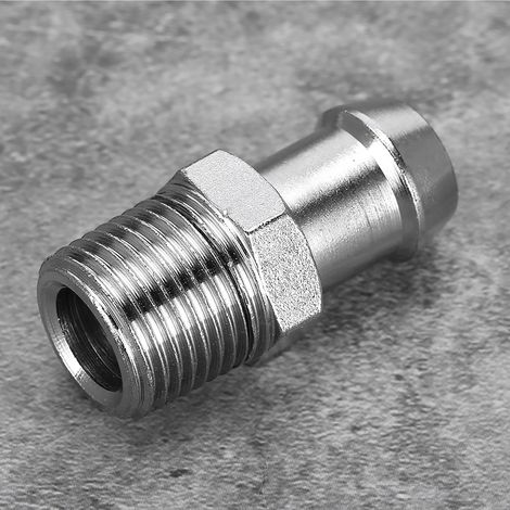 Raccord en métal chromé 1/2'' NPT avec embout cannelé 5/8'', tuyau de chauffage collecteur d'admission pour Chevy, raccord fileté robuste (1/5)