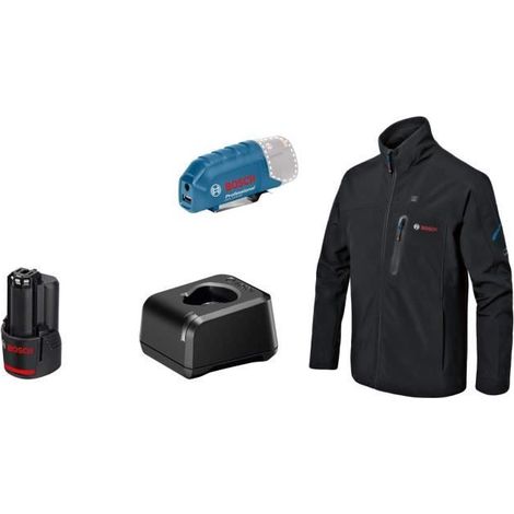 Chaqueta calefactable Bosch Professional GHJ 12+18V XA talla XL con batería 12V - 06188000G0