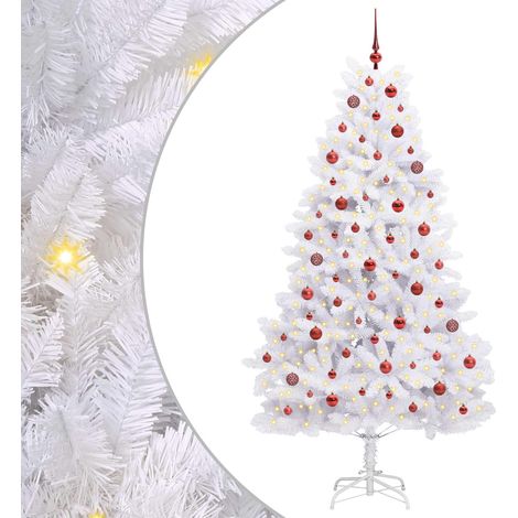 Albero di Natale Artificiale con Rami Pieghevoli Bianco 210 cm vidaXL (1/5)