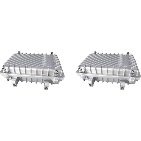 2X Amplificateur de Pont AP sans Longue Portée, Boîtier Étanche IP66, Boîtier Métallique en Aluminium Moulé pour Station de Base de Communication (1/5)