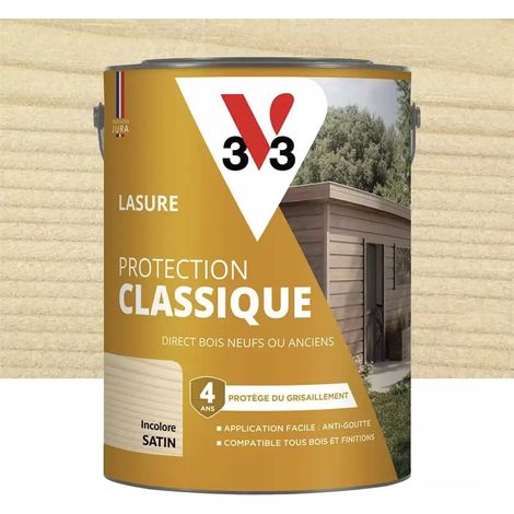 Lasure Protection Classique V33 4 ans Incolore 5 L (1/3)