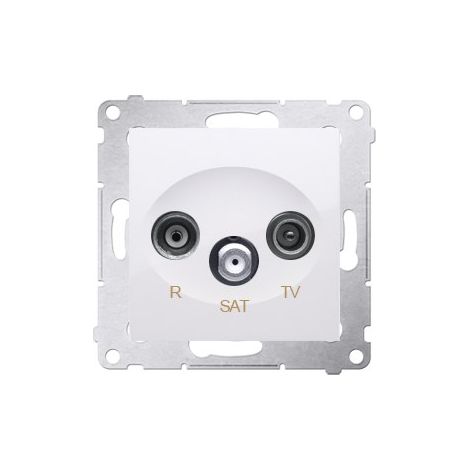 Presa terminale/terminale RTV-SAT, attenuatore RTV 1.0dB SAT 1.0dB, bianco Simon54