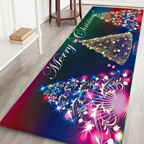 1 Tapis de Noël, antidérapant, motifs 3D Père Noël, lavable, salon cuisine salle de bain (1/5)