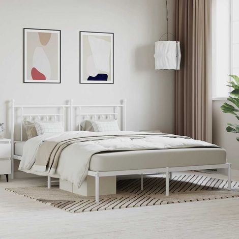 Estructura cama sin colchón con cabecero metal 180x200cm
