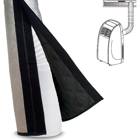 Housse de protection pour conduits de climatisation portable, imperméable, anti-poussière et isolante, en toile Oxford 210D (couleur argent) (1/5)