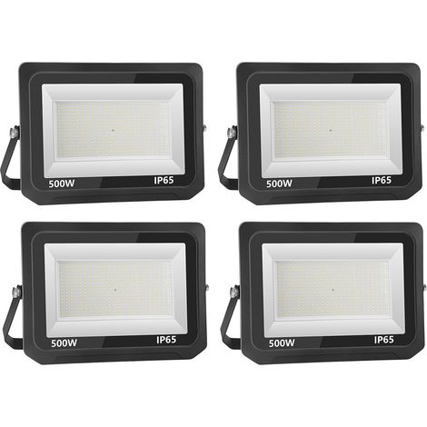 Projecteur Extérieur LED 500W 50000LM 6000K Blanc Froid IP65 Imperméable Spot de Sécurité pour Jardin, Cour, Terrasse, Square, Usine (1/5)