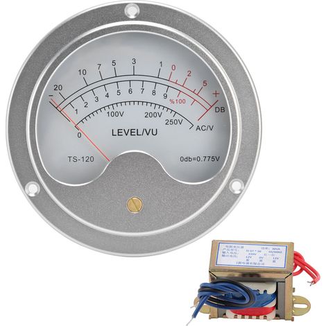 120-mm-VU-Meter aus Aluminiumlegierung, empfindliche Nadel, stabile Leistung, silberne VU-Pegel (1/5)