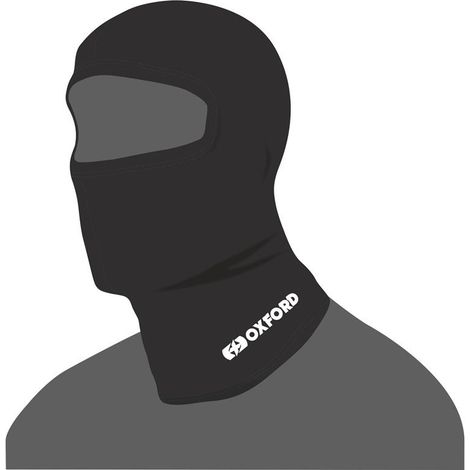 Cagoule de moto Oxford Warmdry noire à un trou