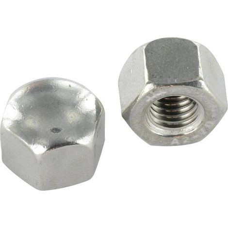 200 Ecrous Borgnes Hexagonaux Bas M4 mm - DIN 917 - Inox A2 - D-Work