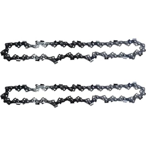 Lot de 2 Chaîne de Tronçonneuse, 3/8" LP, 33 Maillons d'Entraînement, 1.1mm, 20 CM Guide-Chaîne Tronçonneuse Compatibles avec STIHL DeWalt McCulloch Bosch Black & Decker (1/5)