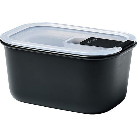 Mepal – Contenitore per alimenti EasyClip – Barattolo con coperchio e chiusura a scatto – Adatto per microonde, forno a vapore, frigorifero e congelatore – 450 ml – Nordic black (1/5)