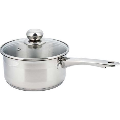 Casserole - Fond Multicouche - 12 Cm - 0,5 L - Avec Couvercle En Verre (1/2)