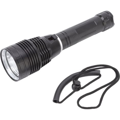 Lampe torche de plongée P70 4 cœurs 10000LM étanche IPX8 portable 100m sous-marin aluminium pour pêche et natation (1/5)