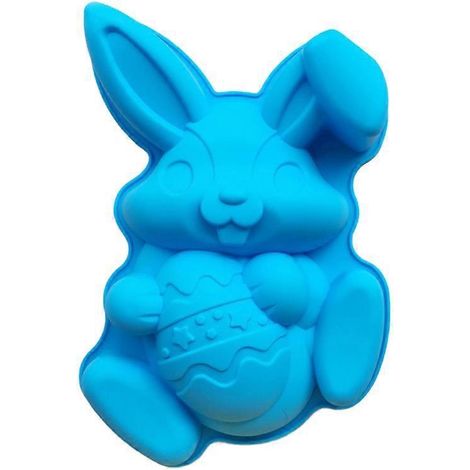 Emporte-pièces, moule à chocolat, caissettes à cupcakes en silicone, moule à gâteau de Pâques, moules à chocolat en silicone-30.419.65.2cm-Blue (1/2)
