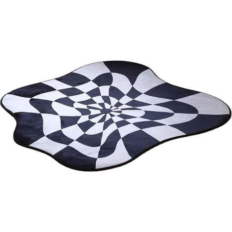 Unregelmäßiger geometrischer Teppich – Kristall-Samt – 60 x 60 cm – Für Schlafzimmer, Wohnzimmer oder Balkon (1/5)