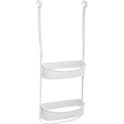 Support de Douche 2 Paniers "Souple" 70cm Blanc (1/3)
