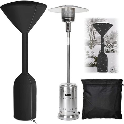 Chauffage Terrasse Gaz Housse,Résistant à l'eau Housse Parasol Chauffant,pour Protection Chauffe tTerrasse Gaz,Noir,241x86x47 cm (Noir)