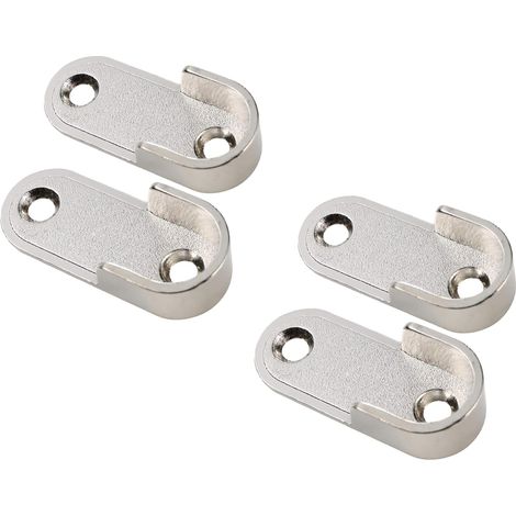Oval Closet Rod End Support For 20x49mm Rods (Pack of 4) (1/4)