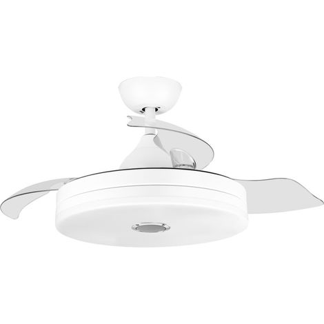 Ventilateur de plafond Orgebozo avec lumière LED  Télécommande  Silencieux  3 lames rétractables de 105 cm  Mode hiver-été