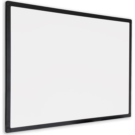 Whiteboard - Emaille-Oberfläche - schwarzer Rahmen - 90x120 cm