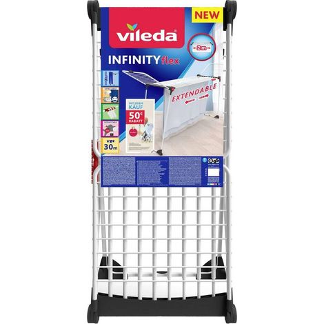 [NEUWERTIG] B-Ware Vileda Wäscheständer Wäschetrockner Indinity Flex 30m² platzsparend weiß (1/2)