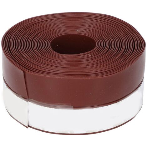 DEESSE SHOP-Bande d'étanchéité de fenêtre de porte 16,4 pieds de long 1,4 pouces de large ruban d'étanchéité de porte auto-adhésif en silicone marron (1/5)