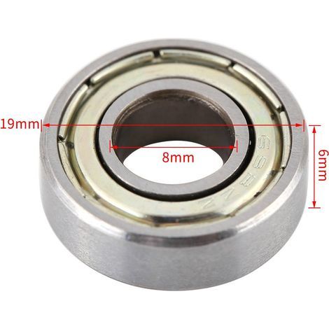 10 Stück Mini-Hitzebeständige Kugellager Geschirmtes Flanschlager Langlebiges Mehrzweck-Stahllager 698ZZ 8x19x6mm (698ZZ (8x19x6mm)) (1/5)