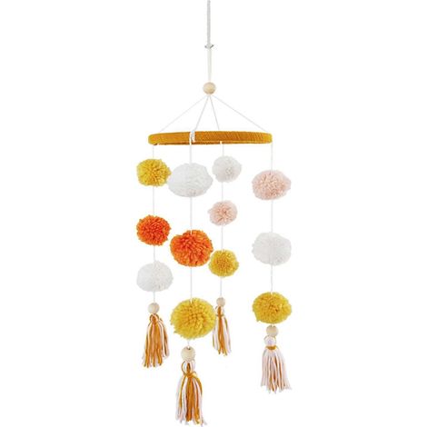 Nordisches Windspiel aus Garnkugeln, Wandbehang, Boho-Stil, Babybett-Anhänger, Kinderzimmer-Dekoration