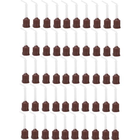 50 embouts de mélange dentaire jetables, usage intra-oral, accessoire gris 7018 pour dentiste, fournitures professionnelles lot de 50. (1/5)