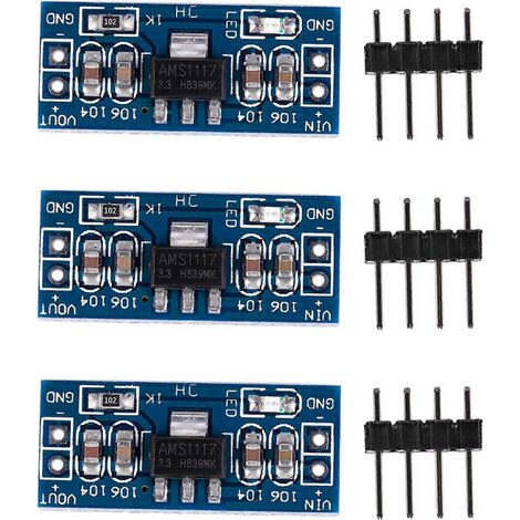 3x AMS1117-3.3 DC-Abwärtsspannungsregler-Adapter-Konverter 3,3V Ausgang (1/5)
