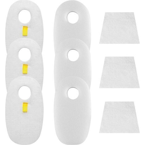 Pair Filtres de rechange pour Shark Rocket DeluxePro TruePet HV319Q HV320 HV320C HV320W HV321 HV322 HV322Q HV324Q HV325 HV330 UV330 UV422 UV422CCO, 3 filtres d'aspirateur en mousse et feutre + 3 filtr
