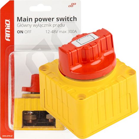 Interruttore di disconnessione batteria 12V - 48V max 300A amio-03839 (1/5)