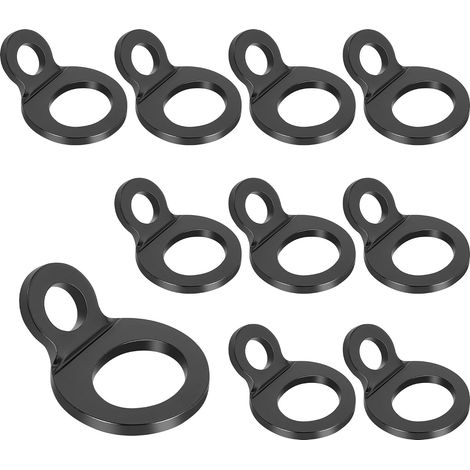 10PCS Anneaux de Sangle D'arrimage Ancrages D'arrimage Crochets Anneaux D'arrimage en Ccier Inoxydable pour Points D'attache pour Motos Tout-terrain, Ateliers, Remorques, Camions, Camping-cars, Motos,
