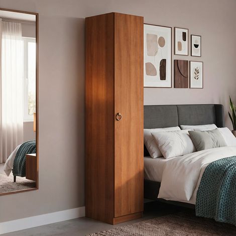 Armadio Singolo 45 cm H 247 cm 1 Anta Noce Antico Made in Italy (1/5)