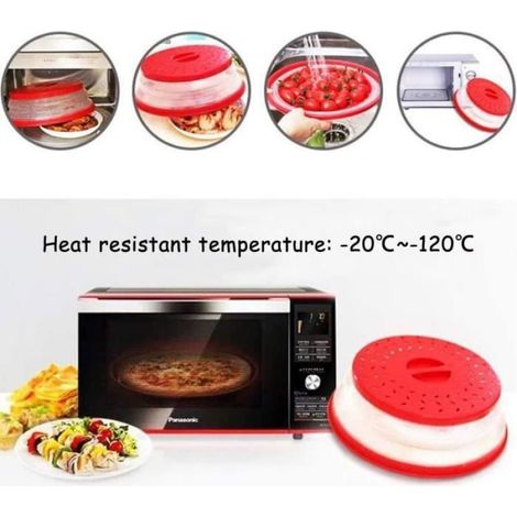Cloche Micro-Ondes Rétractable - 2pcs - Protection Anti-éclaboussures - Passoire (1/3)