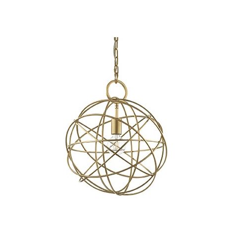 Ideal Lux Konse - 1 leichter kugelförmiger Deckenanhänger Gold (1/2)