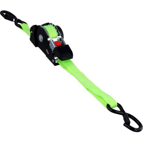 3m Automatik Spanngurt mit Ratsche und Haken, 25mm, 340kg, Grün