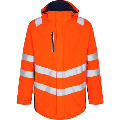 ENGEL Warnschutz Shellparka Safety 1145-930 Gr. M orange/blue ink (1/2)