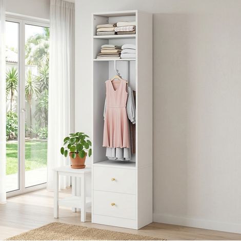 Canapé modulaire 235,5 x 101 x 72,5 cm en velours côtelé gris avec coussins - CHICFURN (1/5)