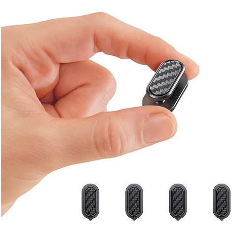Ahlsen Mini ganchos, perchas multifuncionales para asiento trasero de coche, ganchos de pared autoadhesivos, pegatinas de gancho para llaves, máscara, auriculares, cable (paquete de 4) (1/5)